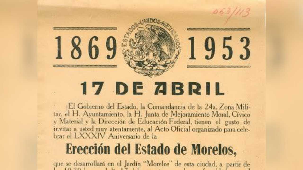 el 17 de abril de 1869 nacio el estado de morelos