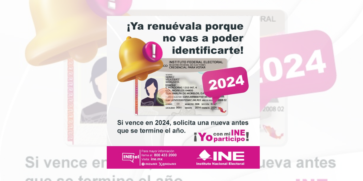 Las credenciales 2023-2024 debe ser renovadas.