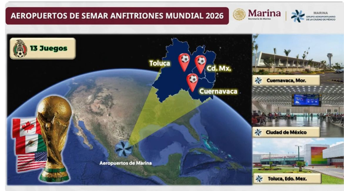 Aeropuerto Internacional de Cuernavaca, será terminal aérea sede en la Copa Mundial FIFA 2026