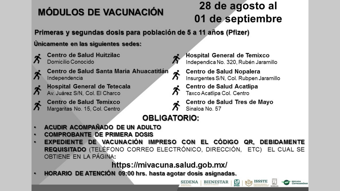 vacunas covid niños morelos