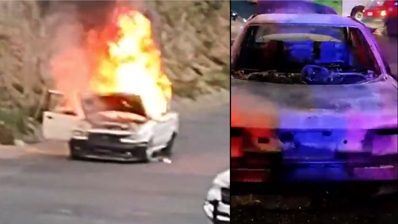 incendio de coche en acapatzingo