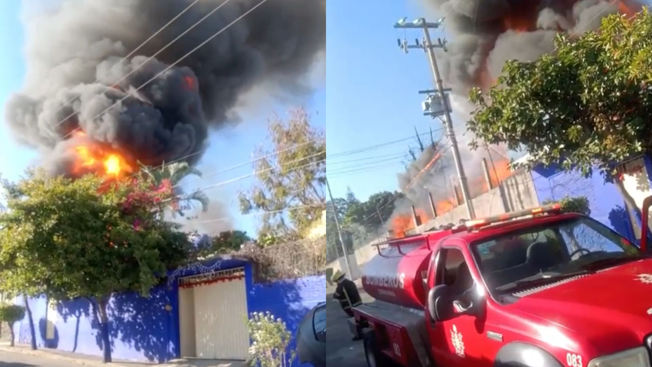 reportan fuerte incendio en estrada cajigal
