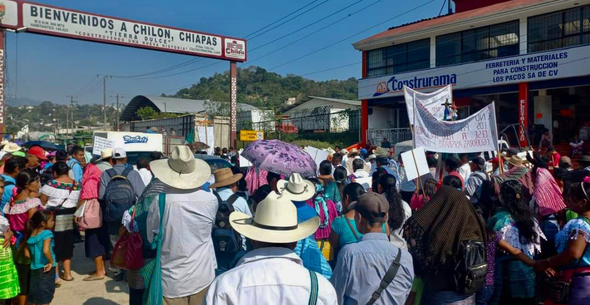 Marchan pueblos indígenas en Chiapas para exigir alto a la violencia de partidos y grupos criminales
