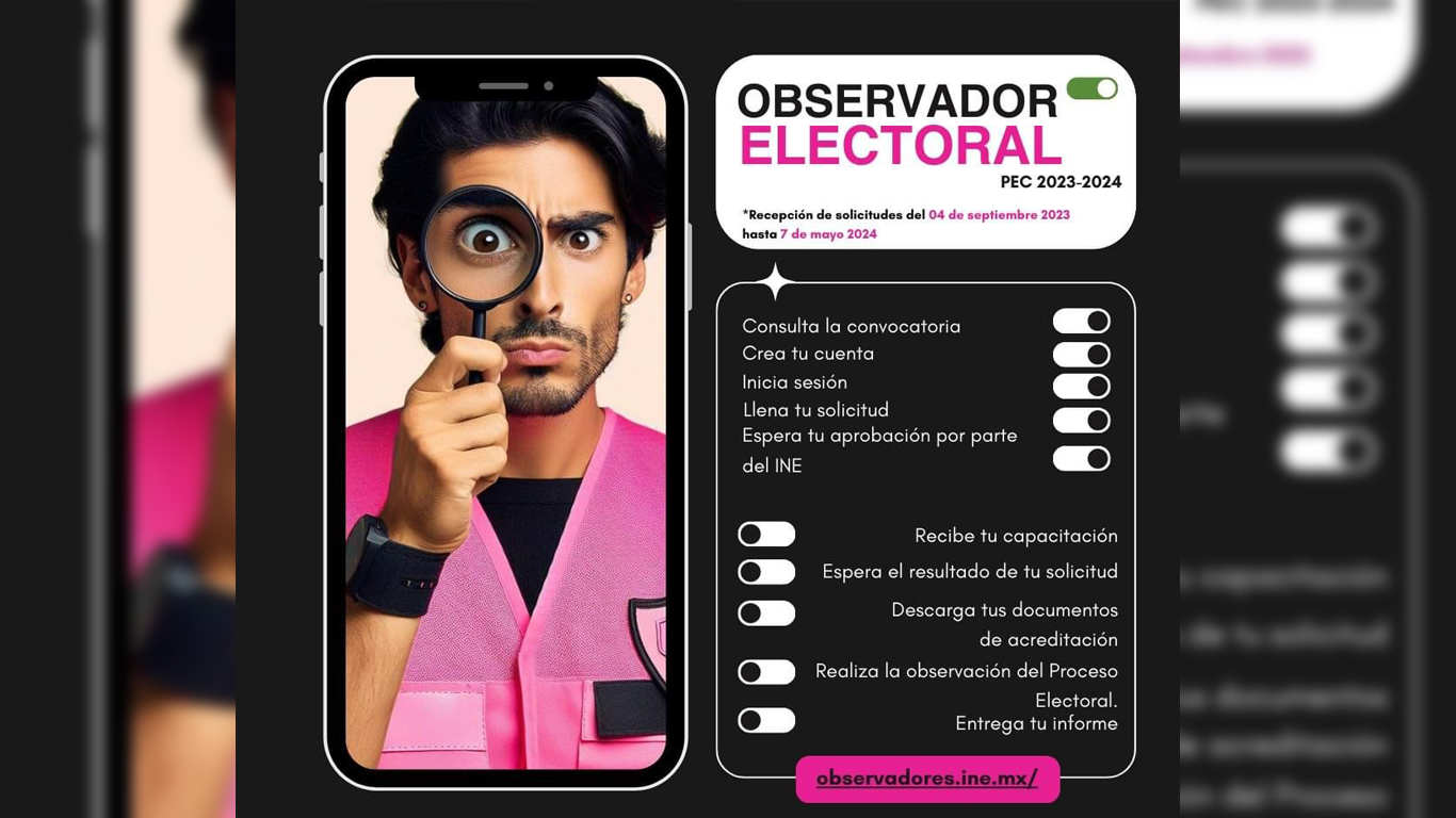 ¿Te interesa convertirte en observador electoral?