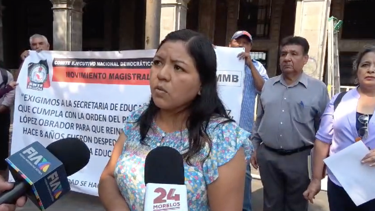 Protesta pacífica exige restitución de docentes