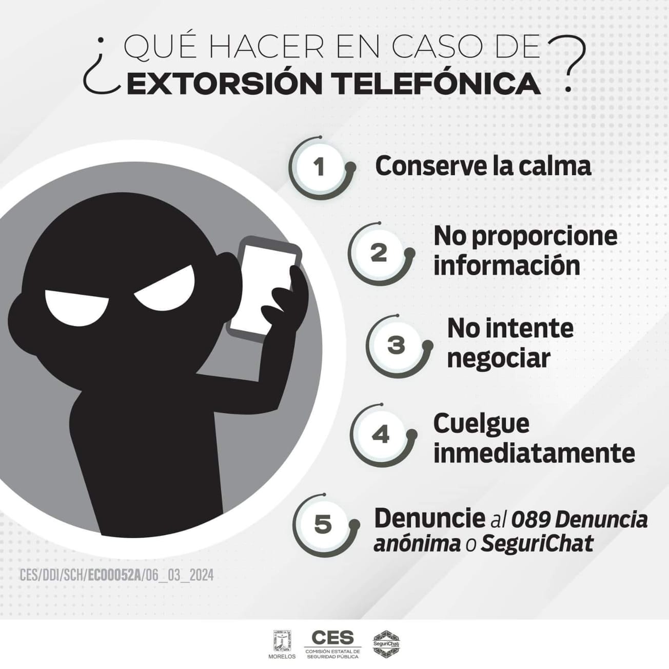 Las extorsiones telefónicas se pueden prevenir