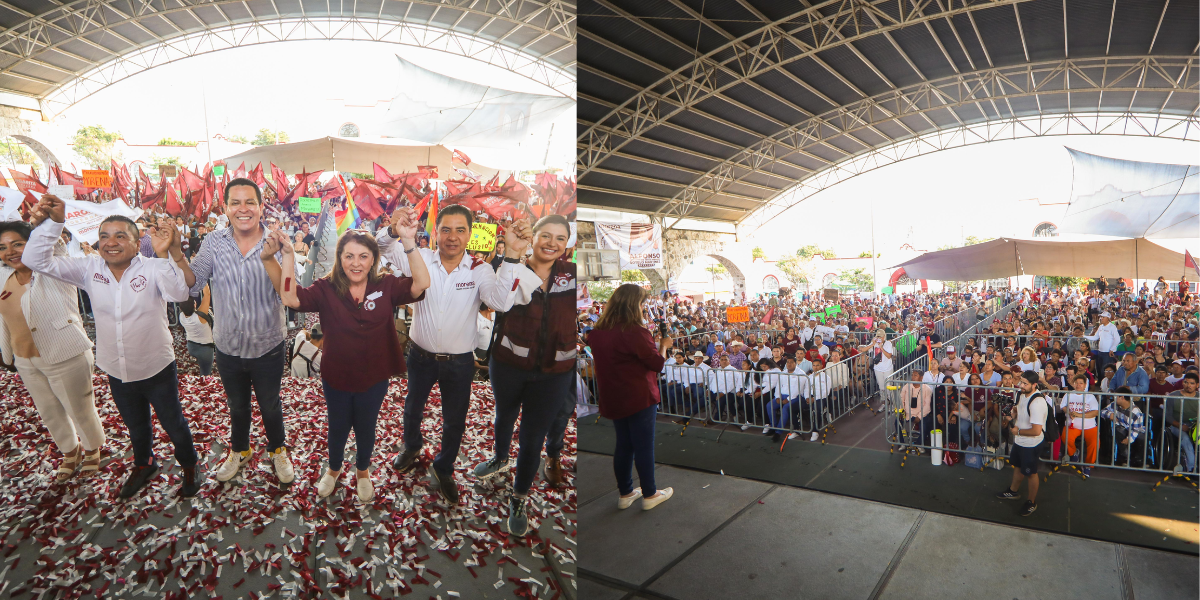 La candidata Margarita González Saravia visitó el municipio de Tlaquiltenango