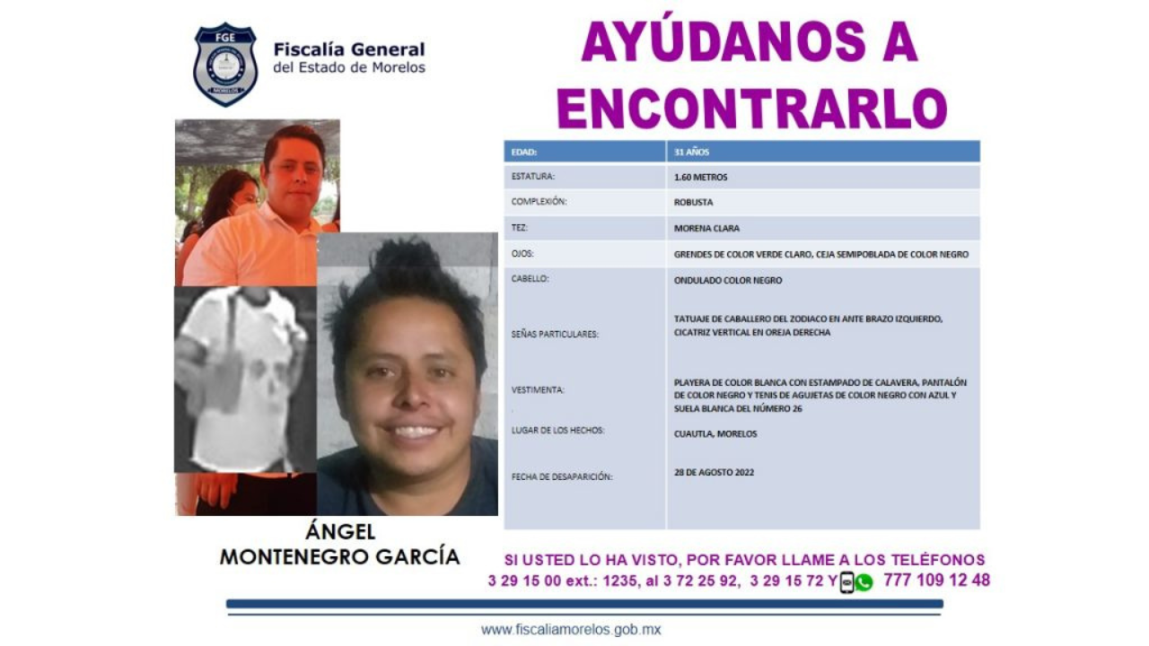 Sigue busqueda de angel montenegro