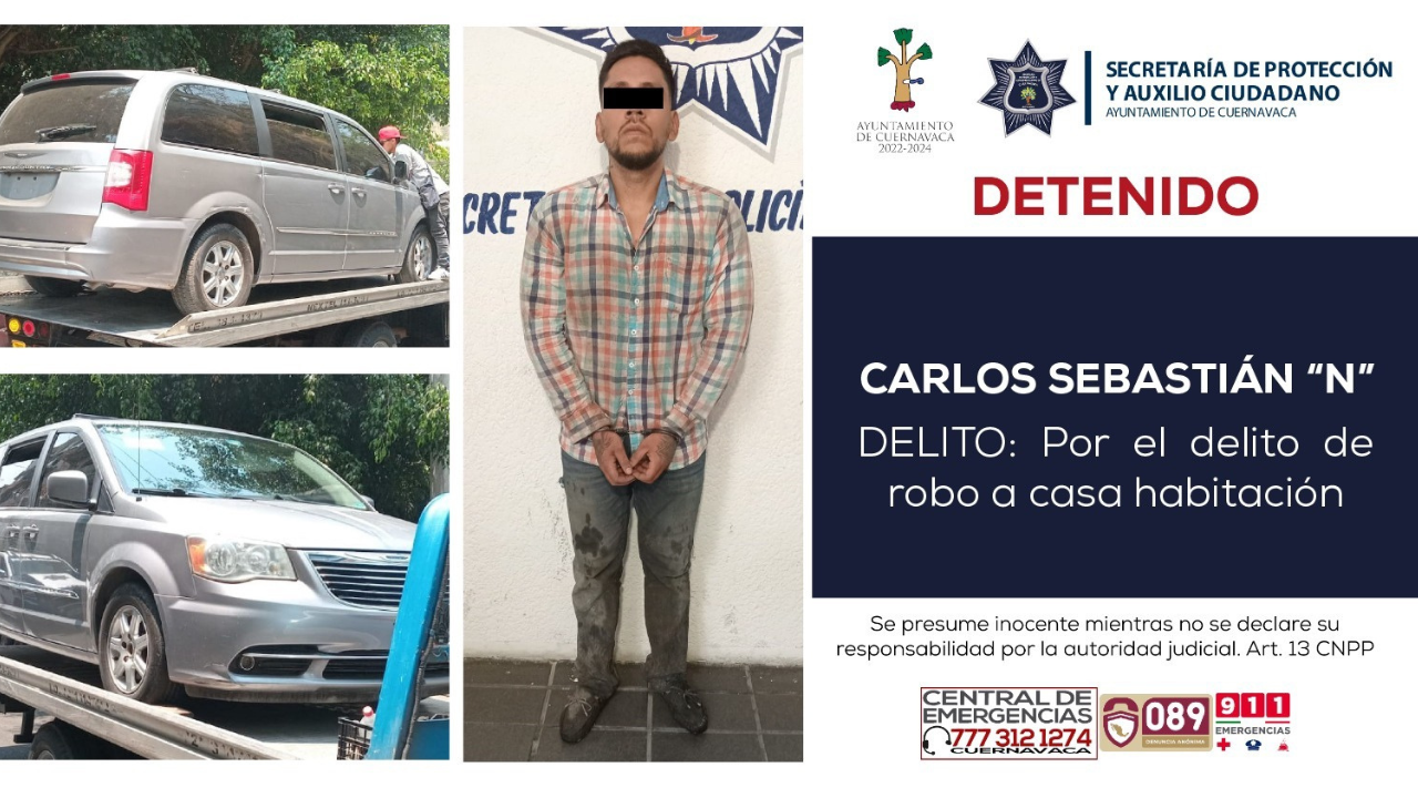 Policía detiene a presunto responsable por atraco a casa en San Antón