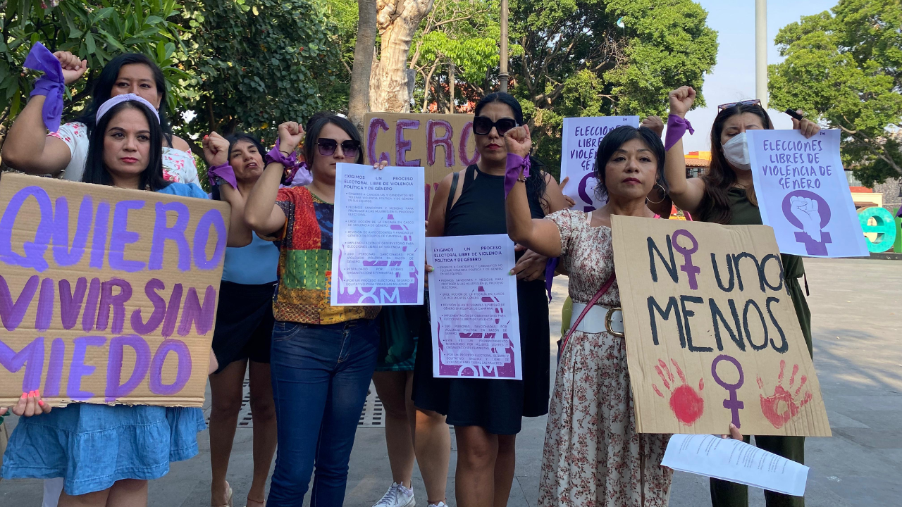 Feministas rechazan a candidatos y miembros de campañas violentadores