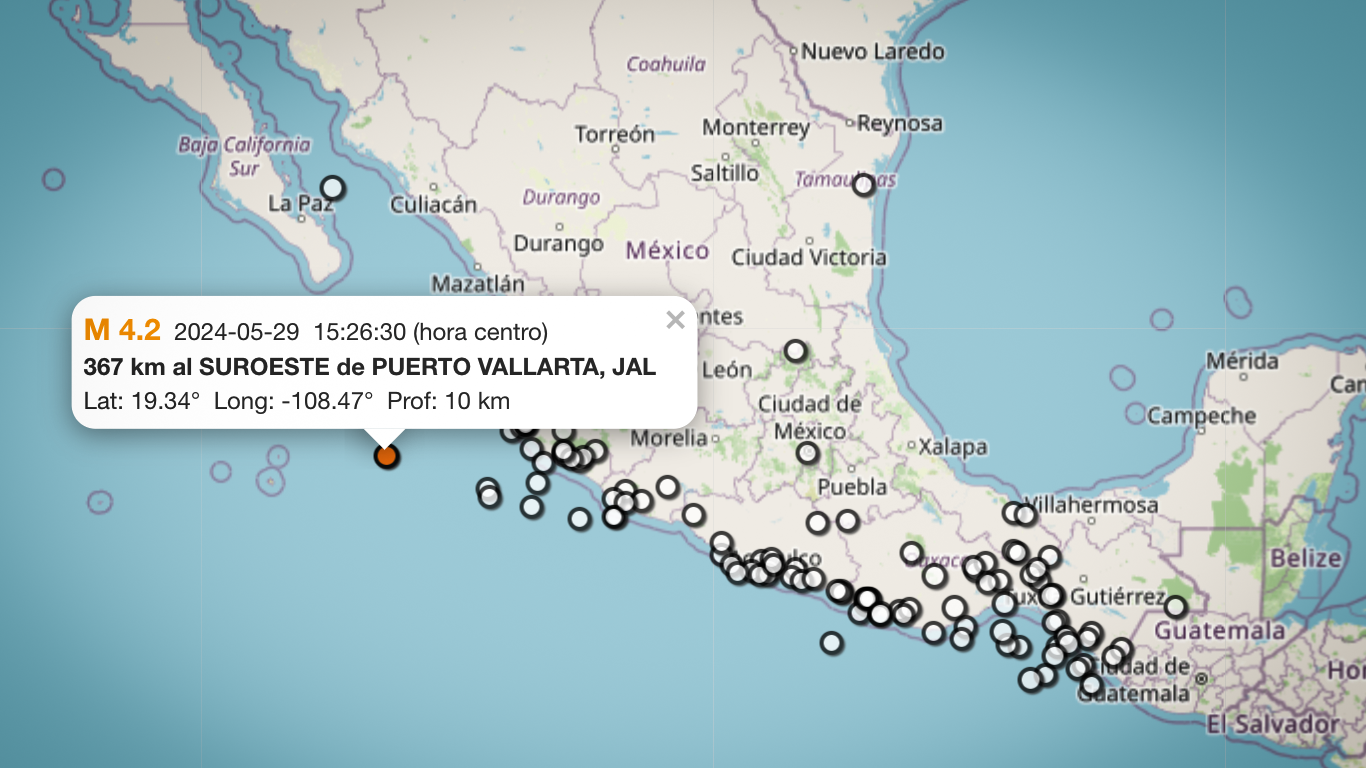 Sigue aumentando el número de sismos en México; se registraron 108 este miércoles.