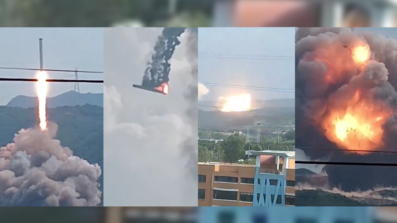 Lanzan por accidente el cohete chino Tianlong-3; cayó en una zona poblada