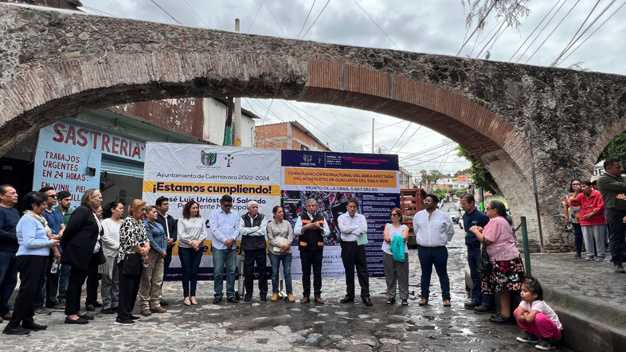 acueducto barrio gualupita cuernavaca reconstruccion inah ayuntamiento de cuernavaca