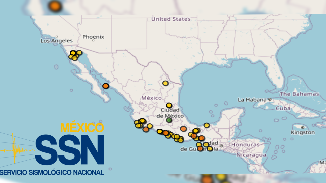 Tiembla en 12 estados del país este viernes: SSN