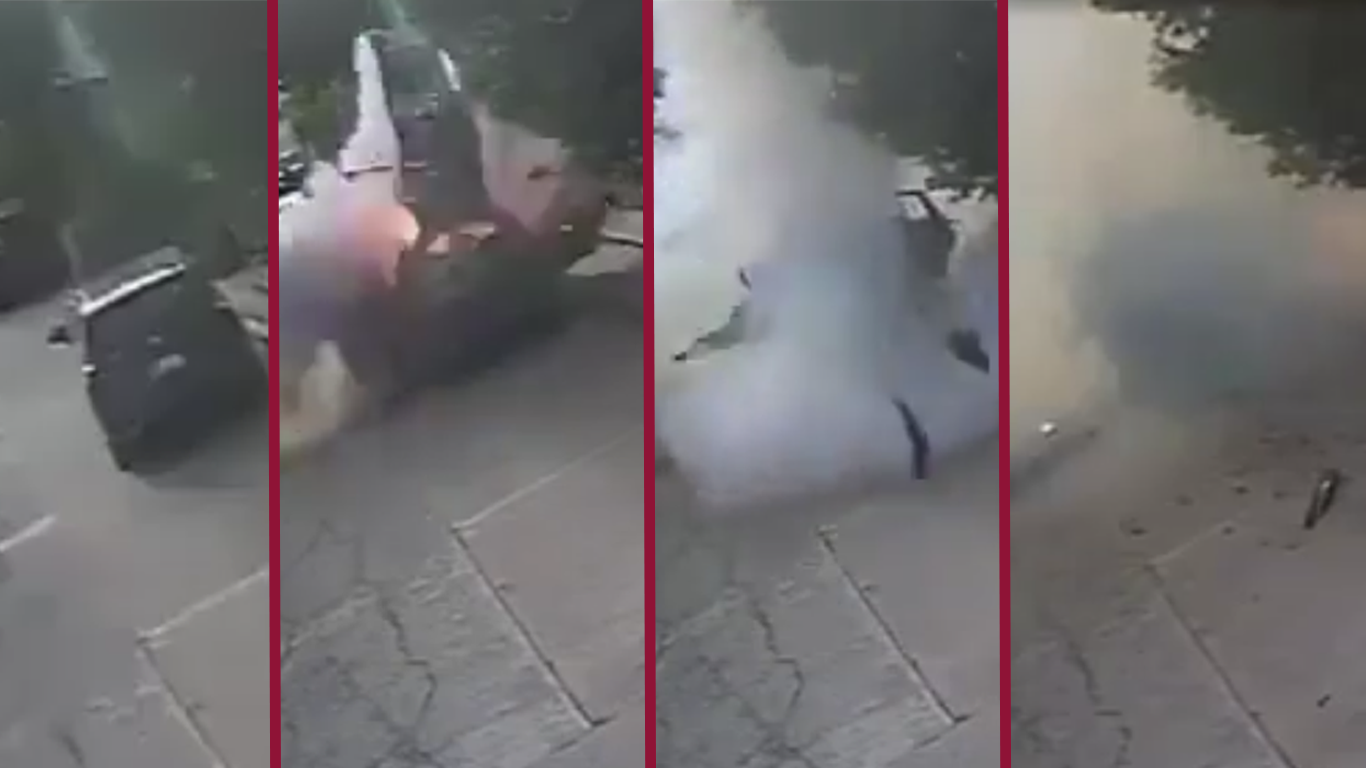 Video | Explota camioneta de hija del alcalde de Cazones, Veracruz