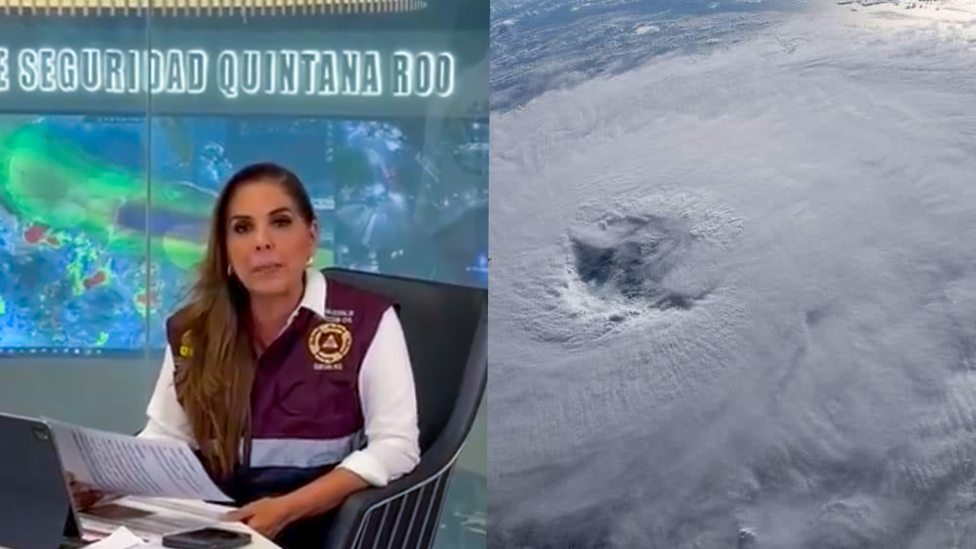 Gobernadora de Quintana Roo declara alerta naranja esta noche por huracán Beryl