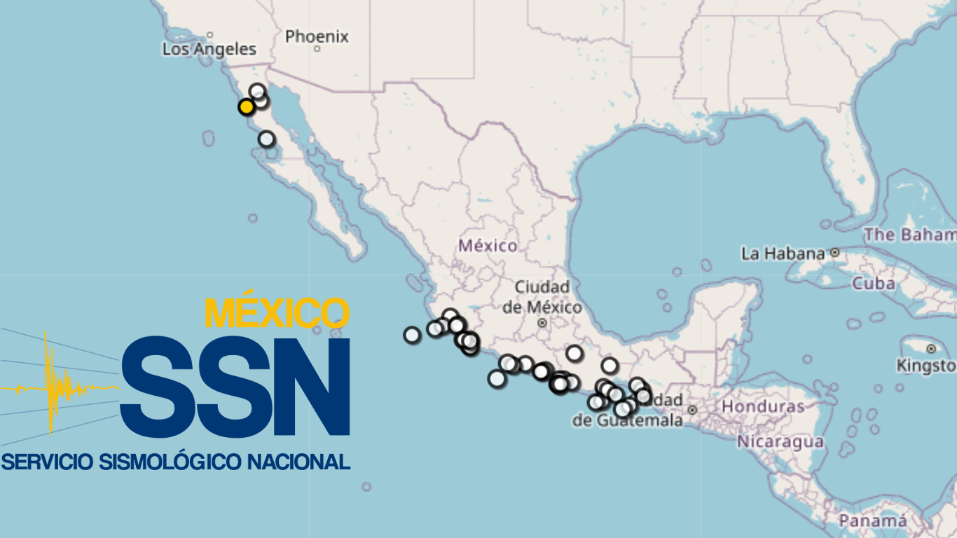 Segunda jornada de baja sismicidad en México: se registraron 45 movimientos