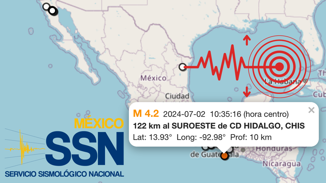 Servicio Sismológico Nacional reporta 49 sismos en las últimas 24 horas en México