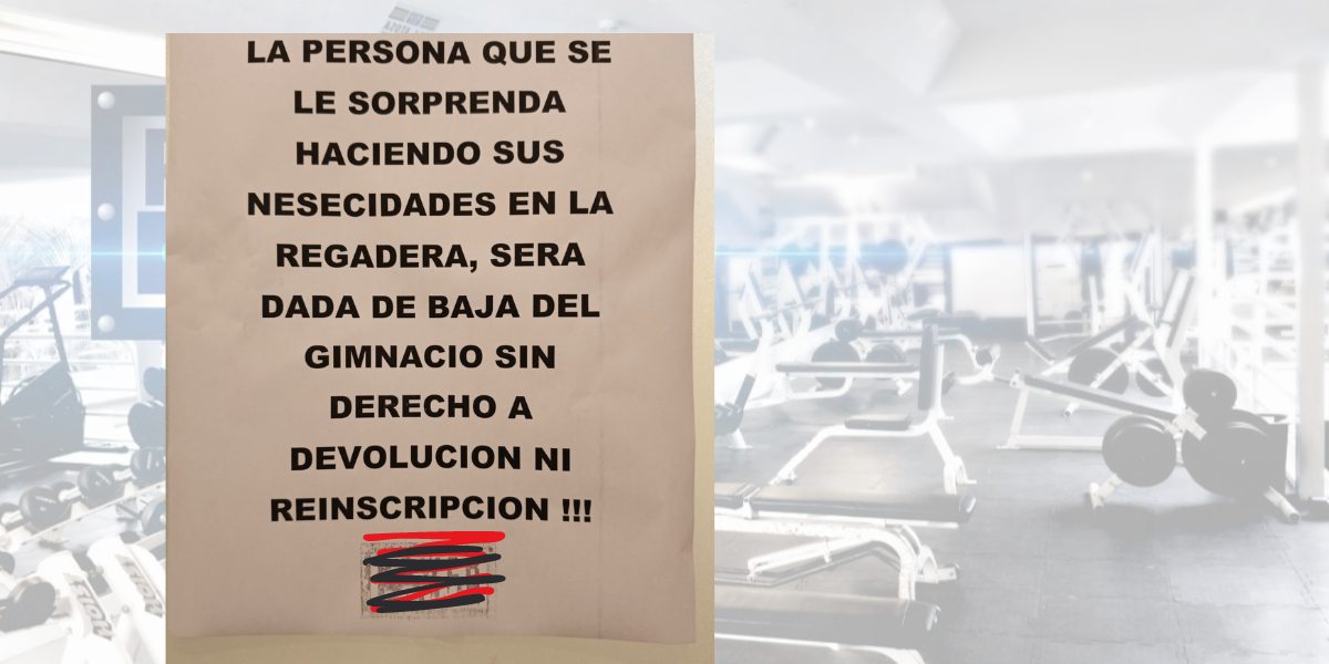 El gimnasio advierte sanciones a "malos" usuarios. 