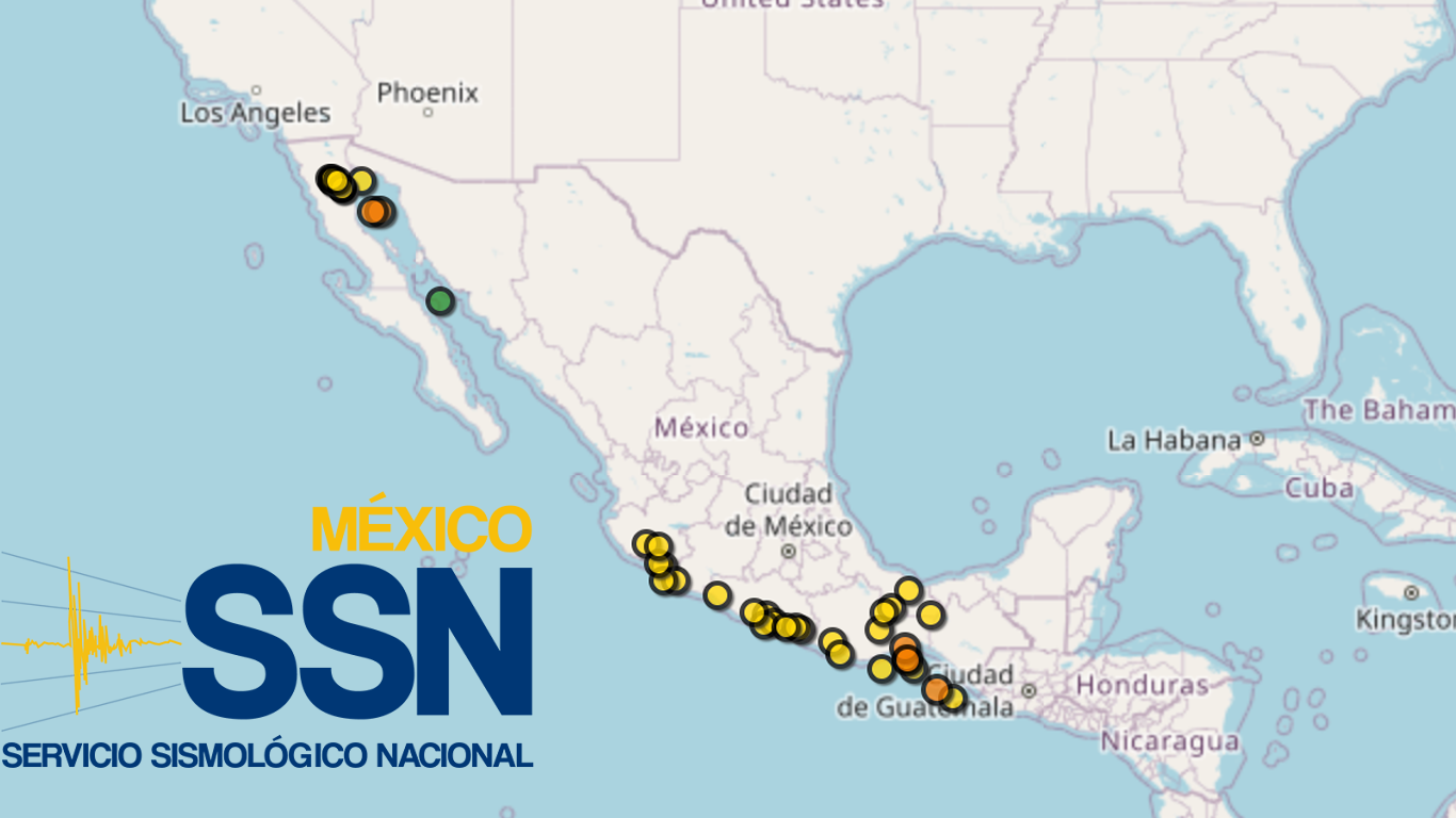 Se registraron 43 sismos en 11 estados del país este martes