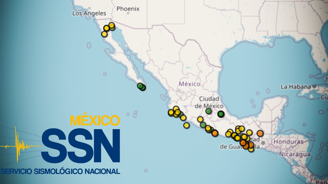 Registra Sismológico Nacional 50 movimientos en el país este miércoles