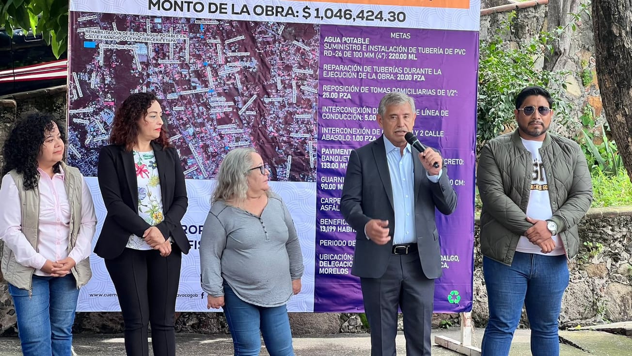 Inició 3ª etapa de la rehabilitación en la red de agua de la calle Francisco Leyva del Centro de Cuernavaca