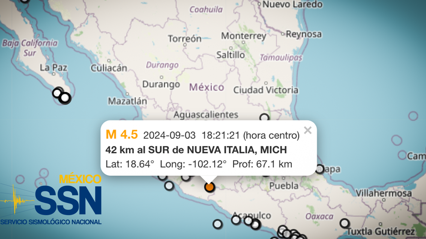 168 Sismos sacudieron el país este martes: SSN