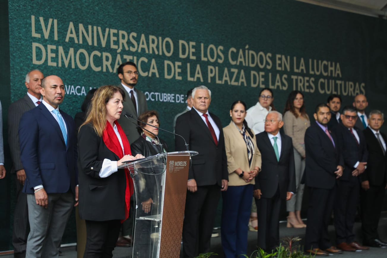 Encabeza Margarita González Saravia aniversario del Movimiento del 68