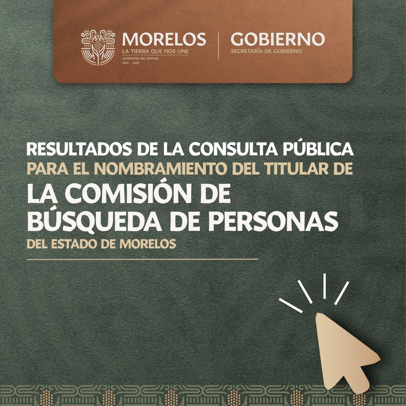 Avanza proceso para designar a titular de la Comisión de Búsqueda de Personas