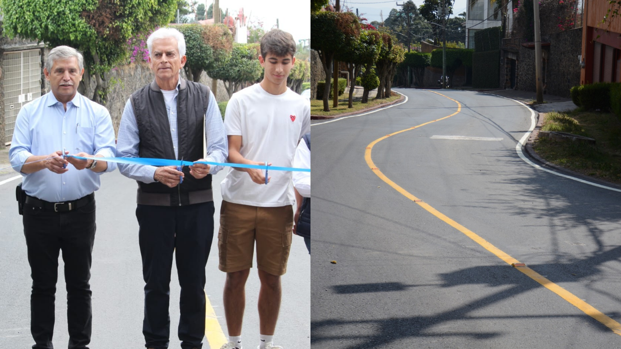 Entrega Alcalde de Cuernavaca la rehabilitación con pavimento asfáltico de la calle Rosal en Rancho Cortés 