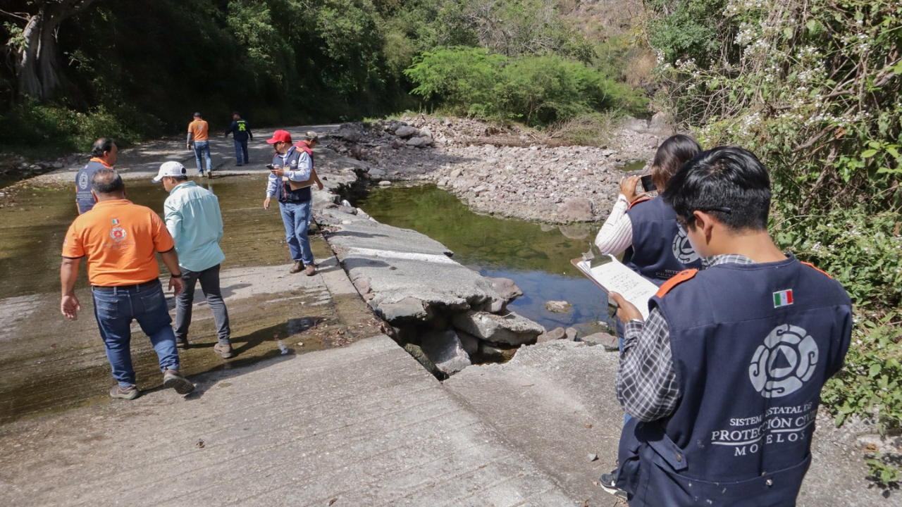 Continúan trabajos de identificación de riesgos en Morelos