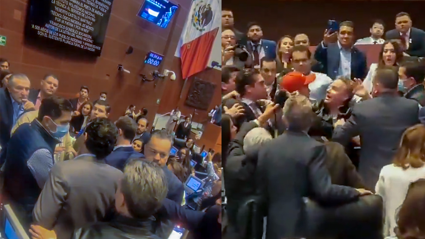 Riña entre senadores panistas y morenistas en sesión de esta noche