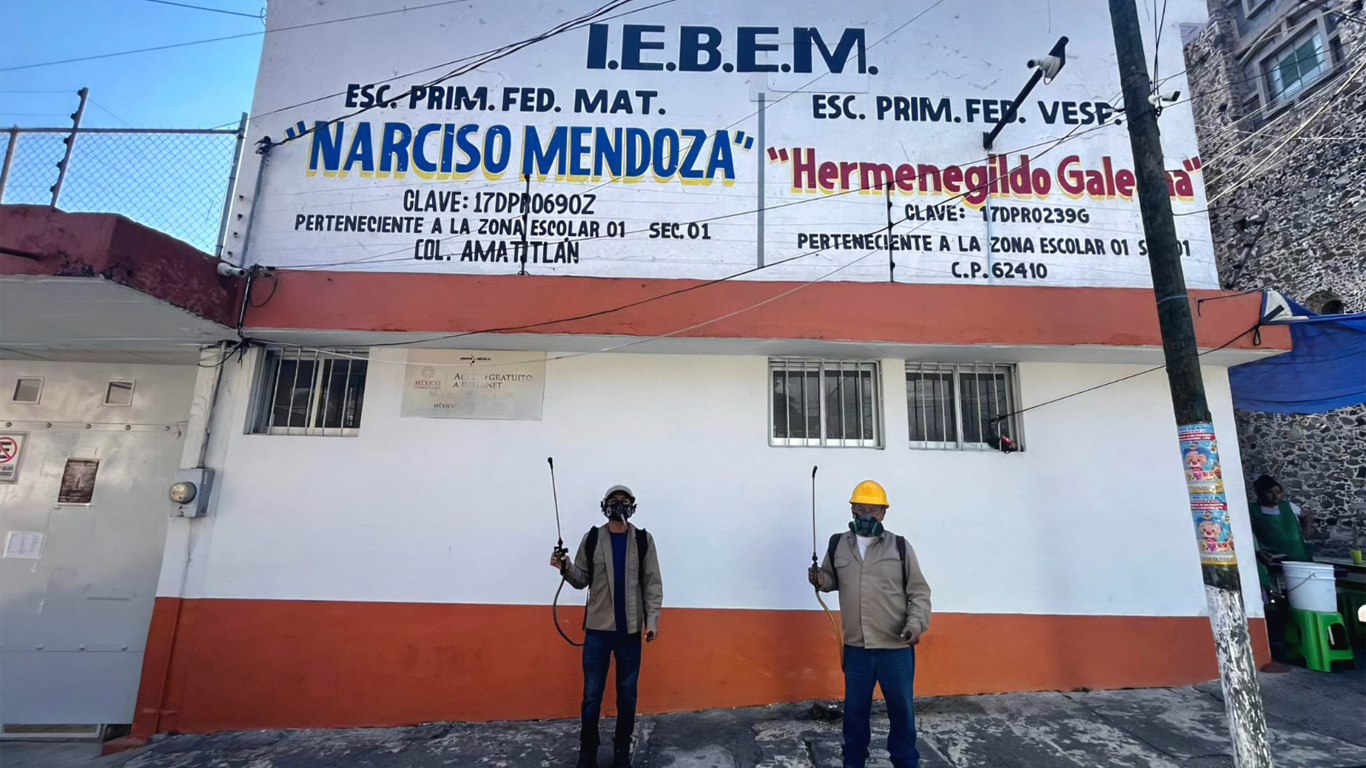 Fortalecen estrategia de fumigación en escuelas de Morelos