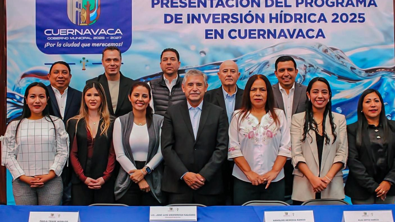 José Luis Urióstegui invertirá 71 mdp para mejorar distribución del agua en Cuernavaca.