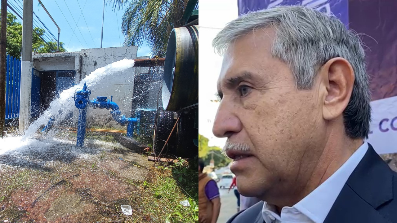 José Luis Urióstegui obras de agua potable en Cuernavaca. 