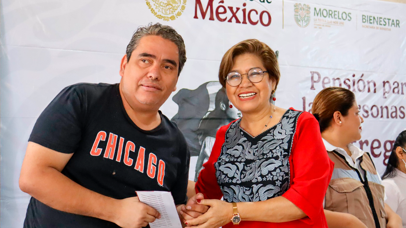 Continúa la entrega de tarjetas de la Pensión para el Bienestar en Morelos