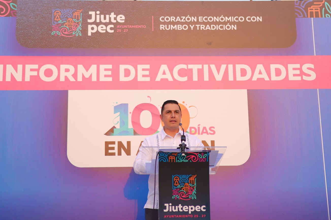 Eder Rodríguez rinde informe por primeros 100 días de gobierno en Jiutepec