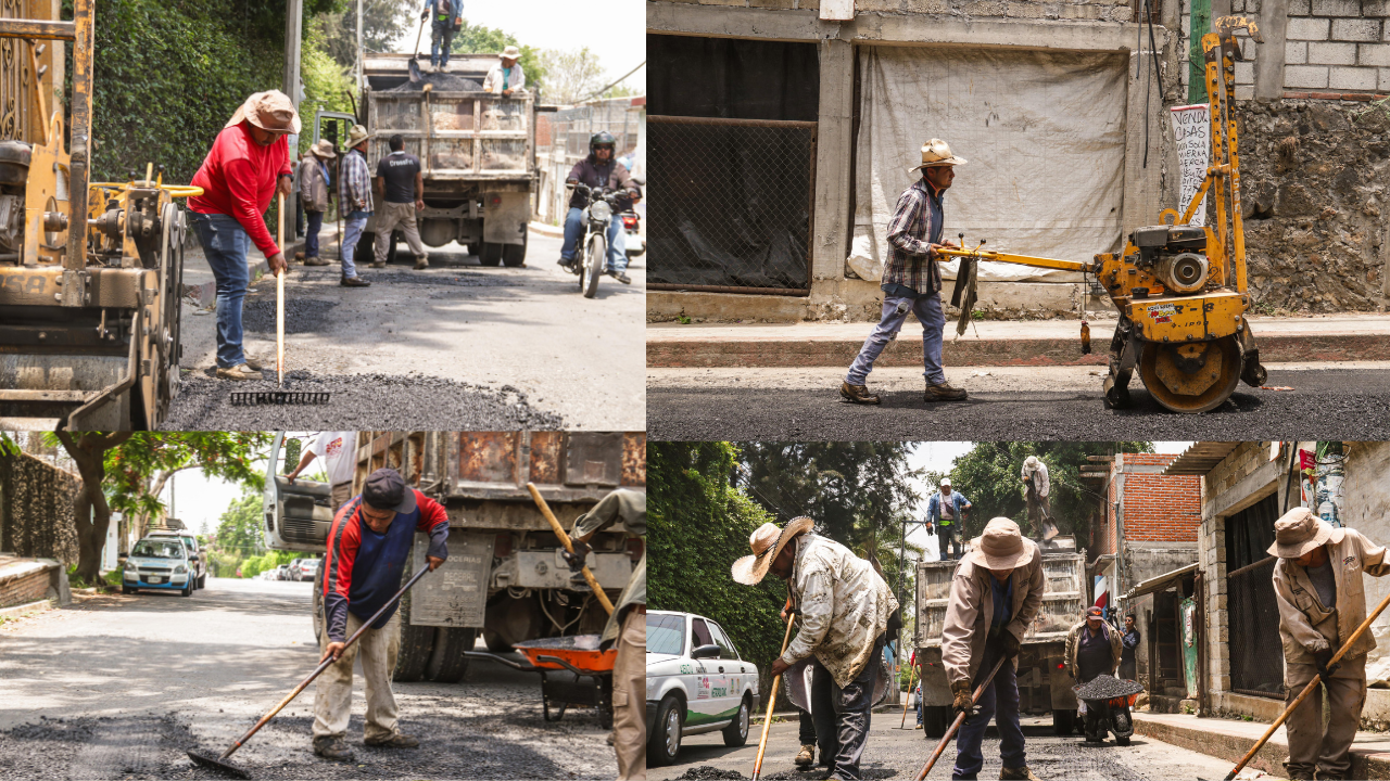 Refuerza José Luis Urióstegui programa de bacheo en Cuernavaca