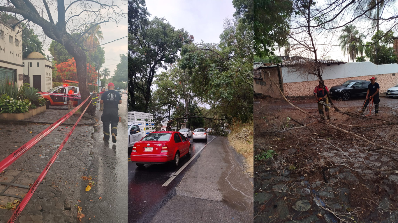 Autoridades reportan daños por lluvias en Cuernavaca