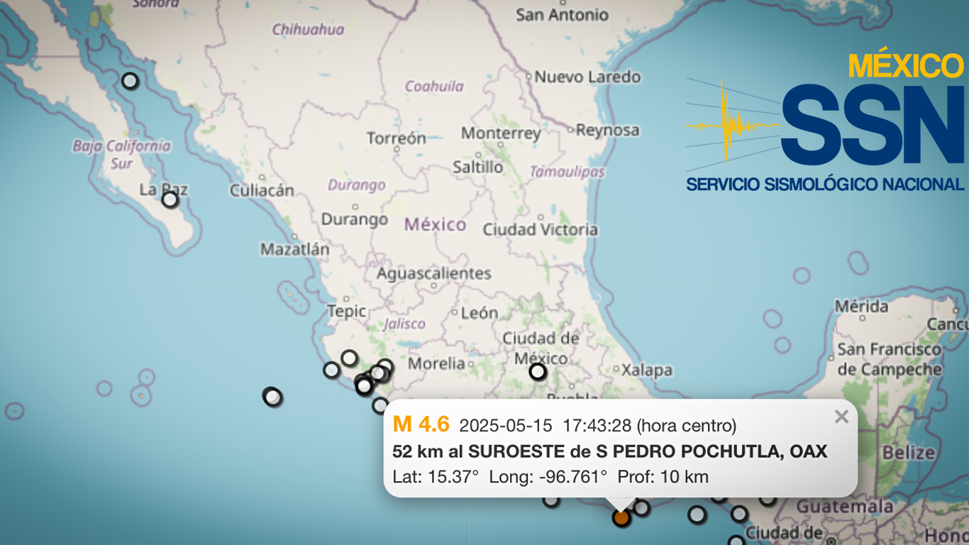 México registra 58 sismos en un día: SSN