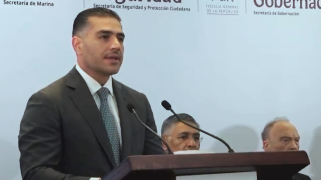 Harfuch informa desmantelamiento de red huachicolera en centro del país.