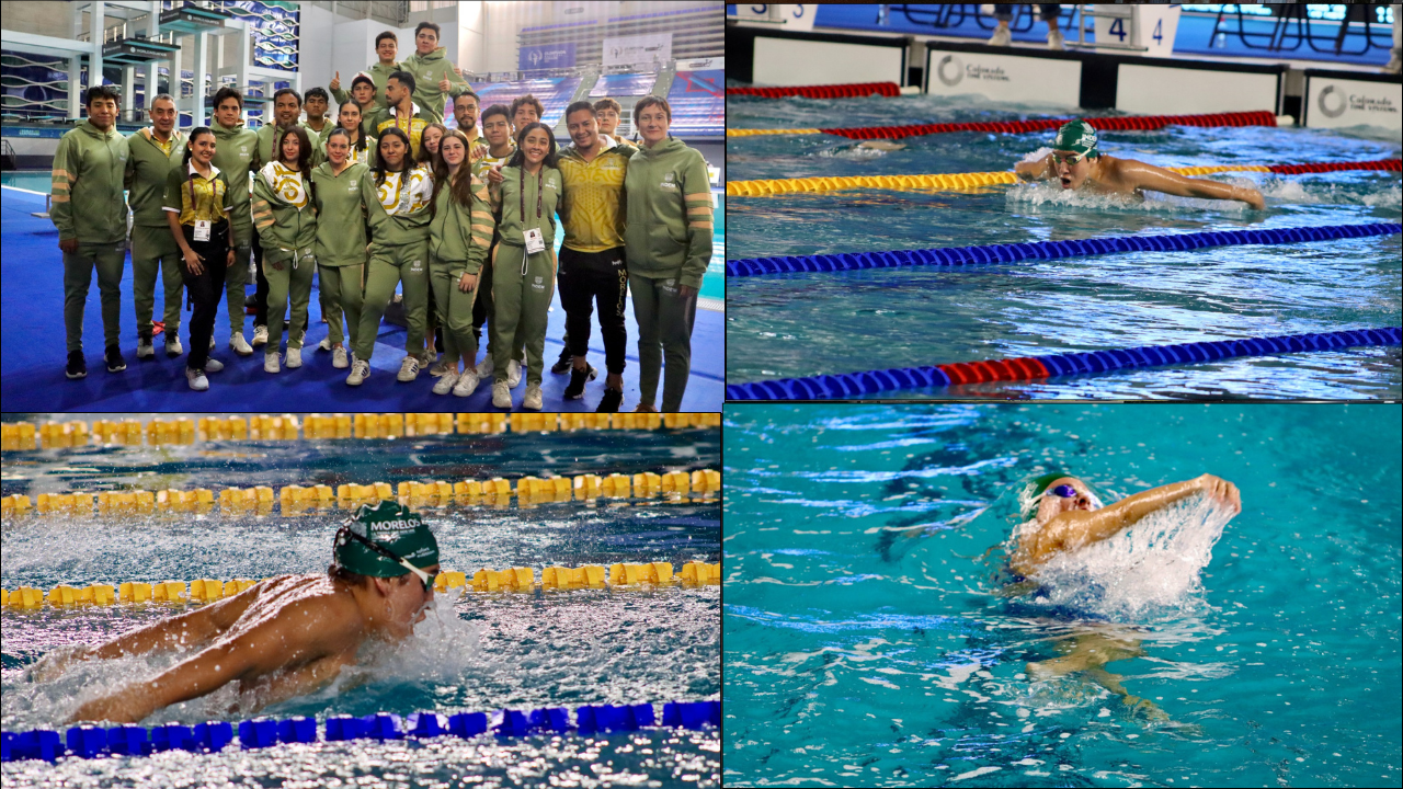 ¡Se sumergen en la gloria! Caen cuatro medallas para Morelos en natación