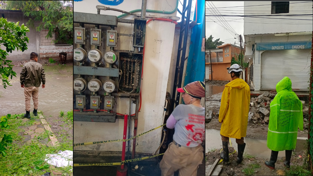 Monitorea Protección Civil puntos de riesgo por lluvias en Jojutla