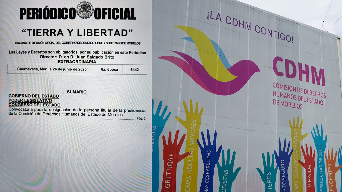 Buscan nuevo titular para la Comisión de Derechos Humanos Morelos