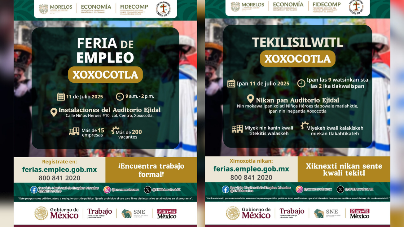 Xoxocotla: sede de feria del empleo con enfoque incluyente