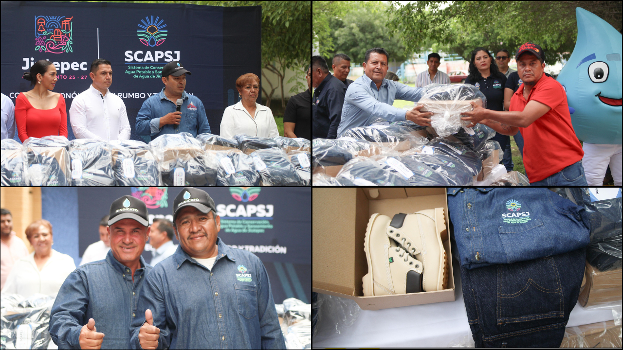 Entrega alcalde de Jiutepec indumentaria a Sindicato del Sistema de Agua Potable