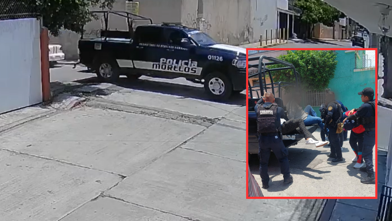 Detienen a hombres en Jiutepec después de una persecución