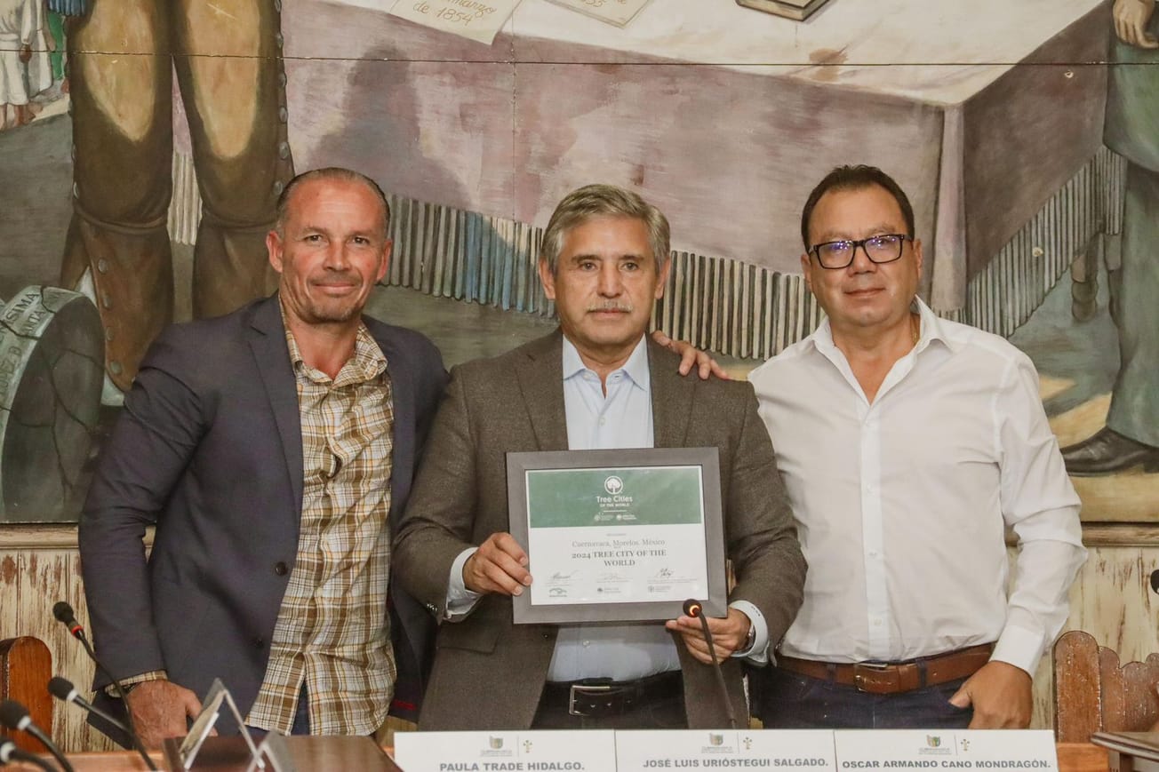 Recibe Cuernavaca reconocimiento internacional "Tree City of the World"