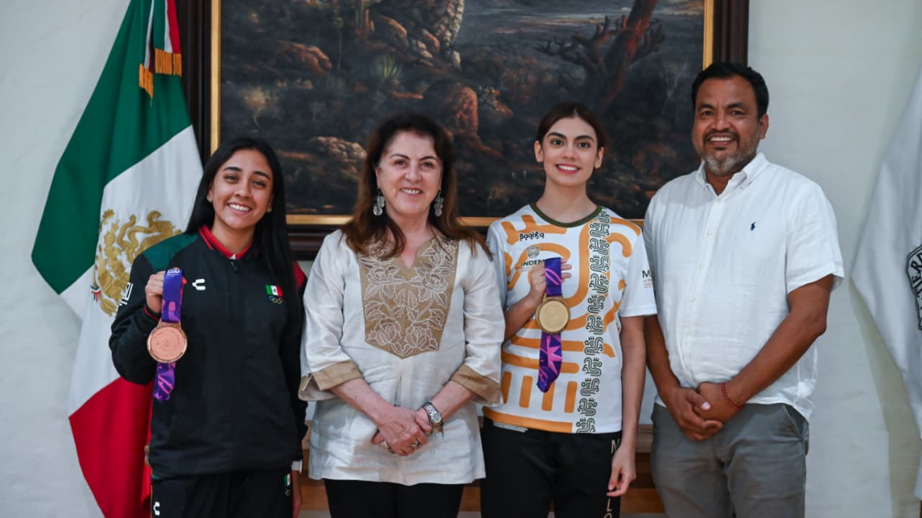 Gobernadora celebra triunfos de atletas morelenses junior