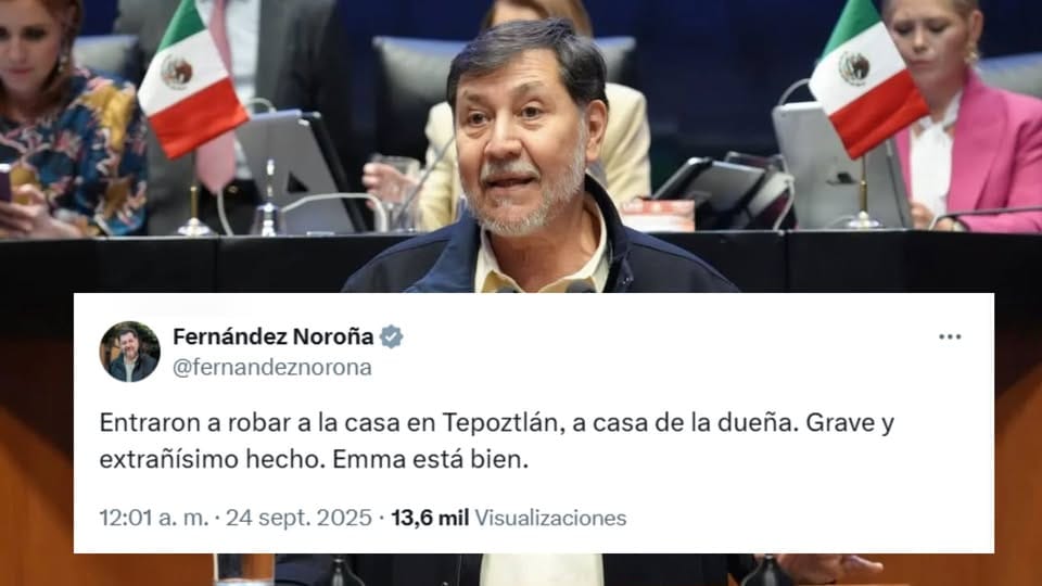 Desmienten robo de vivienda del senador Noroña